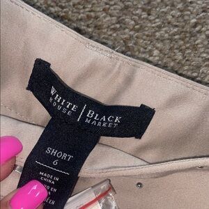 White House Black Market NWT Women's tan Silver Studded Shorts